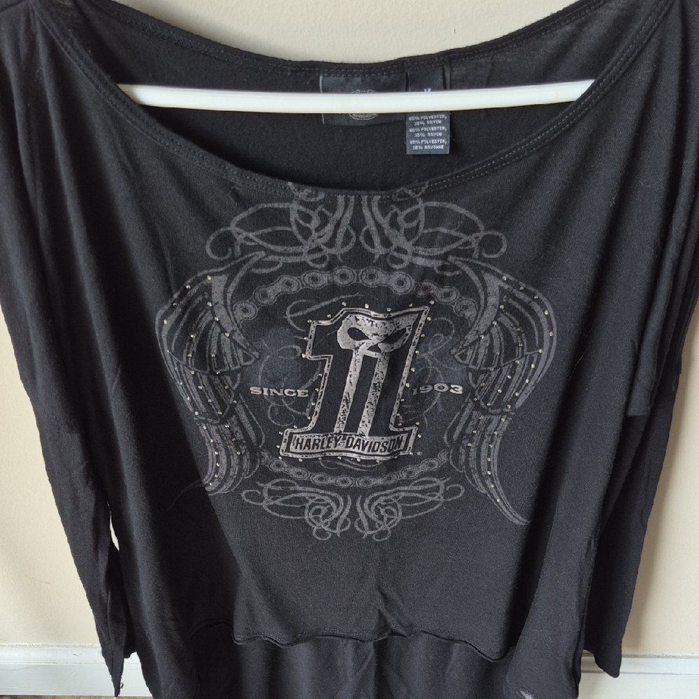 Harley-Davidson Women's Black Long Sleeve Tee